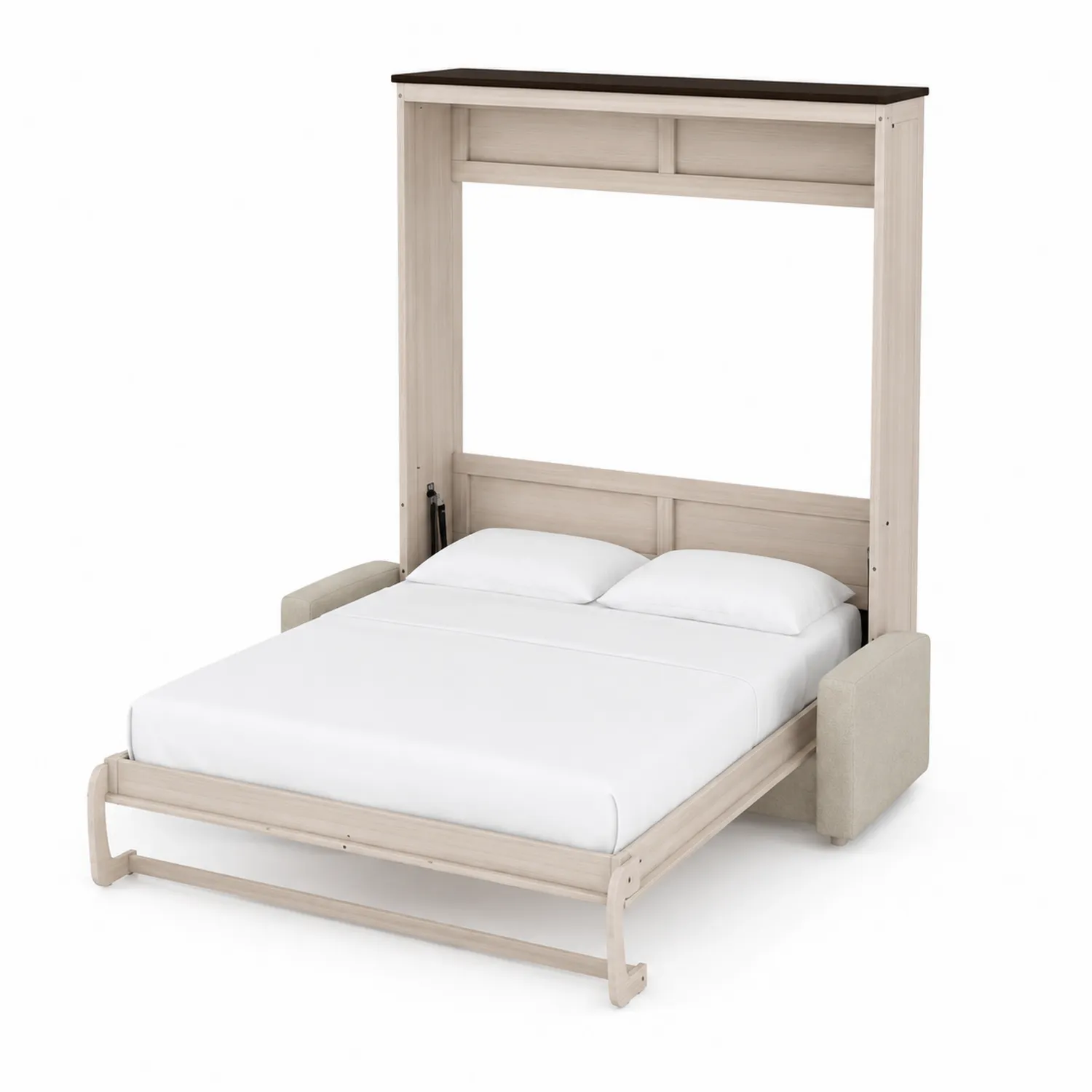Cama abatible de madera y metal 200x160 cm