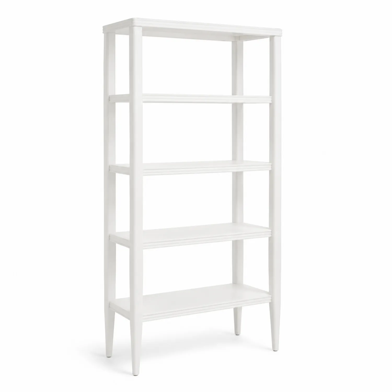 Estantería de Madera Blanca de 5 Niveles 180x80x30 cm