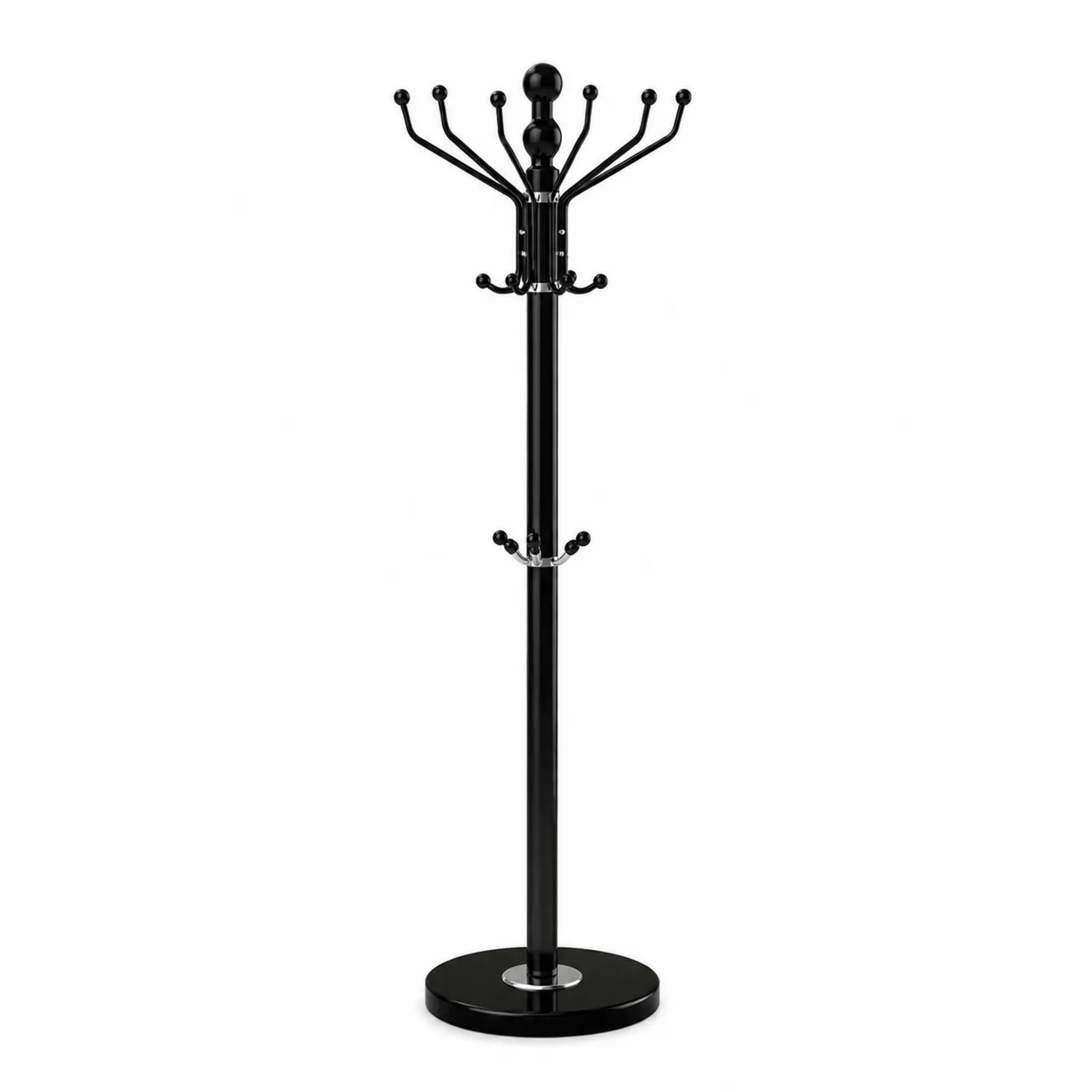 Perchero de pie de acero negro 175cm