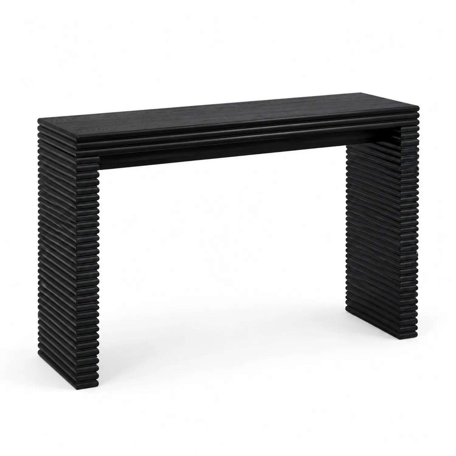 Mesa consola de madera negra 120 cm x 35 cm x 75 cm