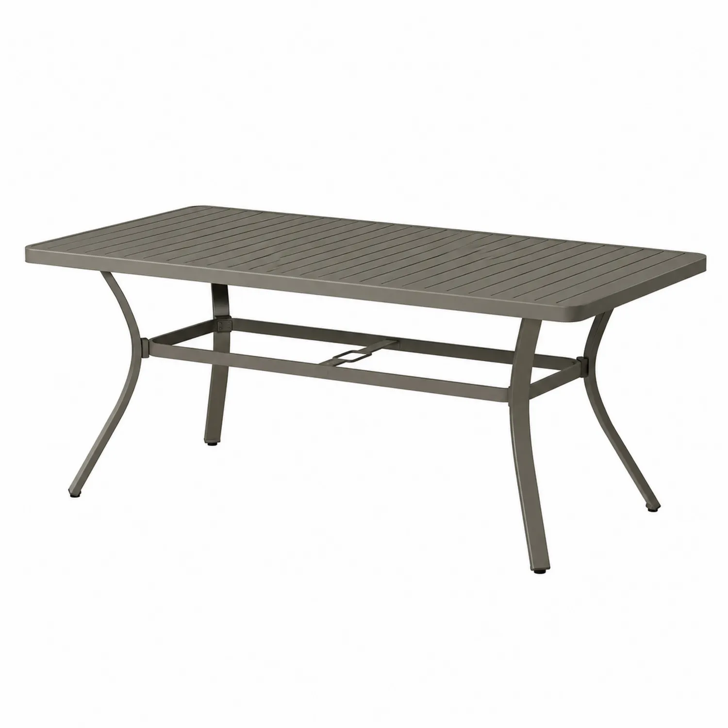 Stół ogrodowy metalowy prostokątny 200x90x75 cm Aluminium Szary