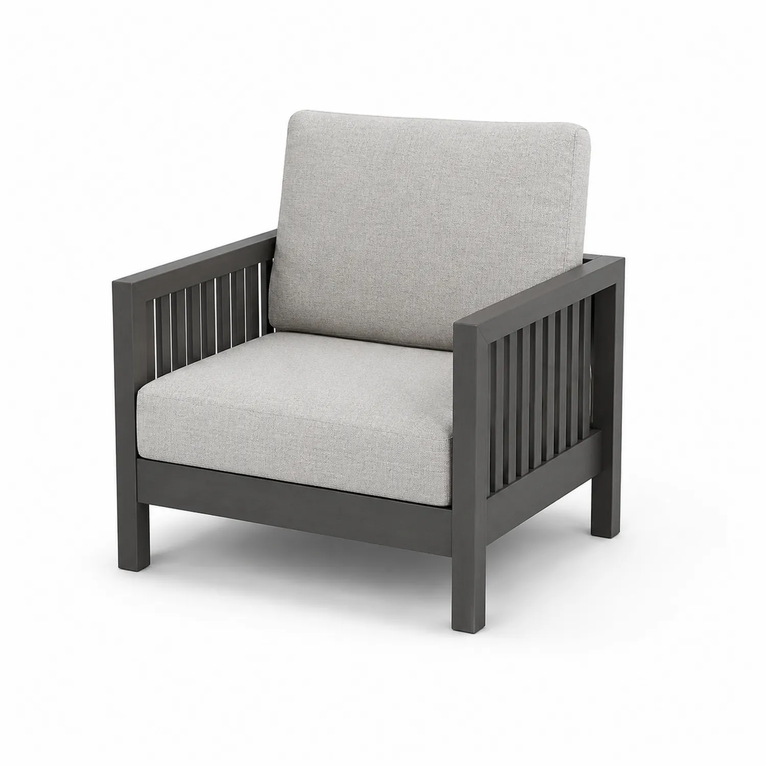 Fotel aluminiowy z poduszkami z poliestru 70x80x75cm