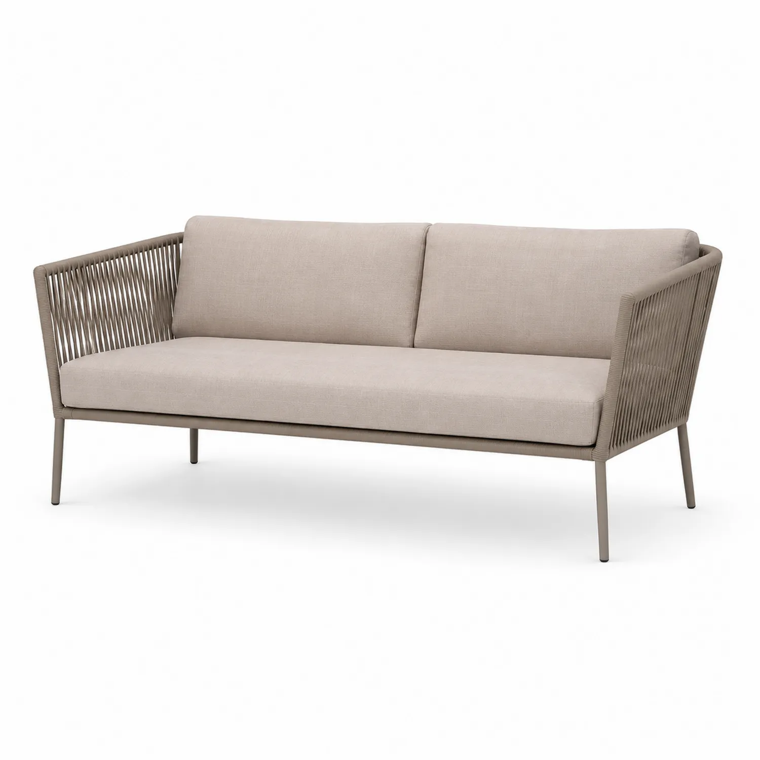 3-osobowa sofa ogrodowa z aluminium i poliestrowym sznurkiem