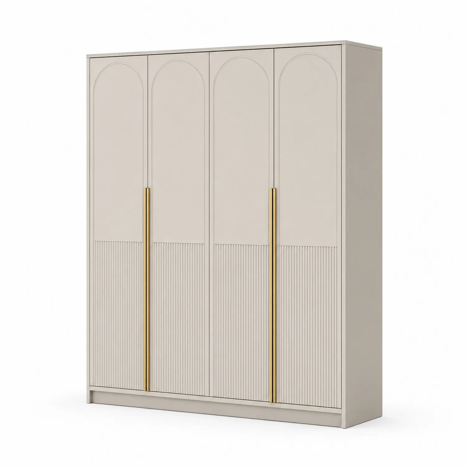 Szafa 4-drzwiowa MDF Beżowy 200x60x210 cm