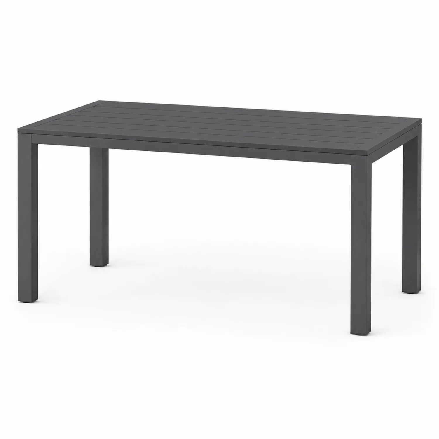 Stół ogrodowy prostokątny metal czarny 150x90x75 cm