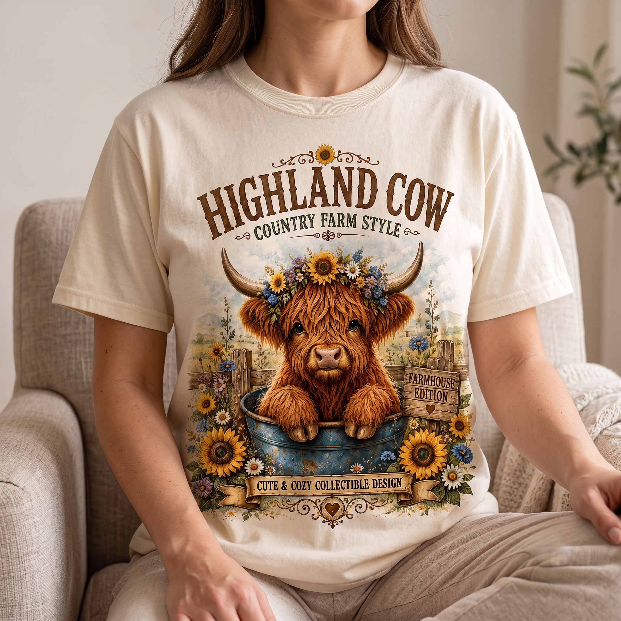 Highland Cow commemorate T-shirt