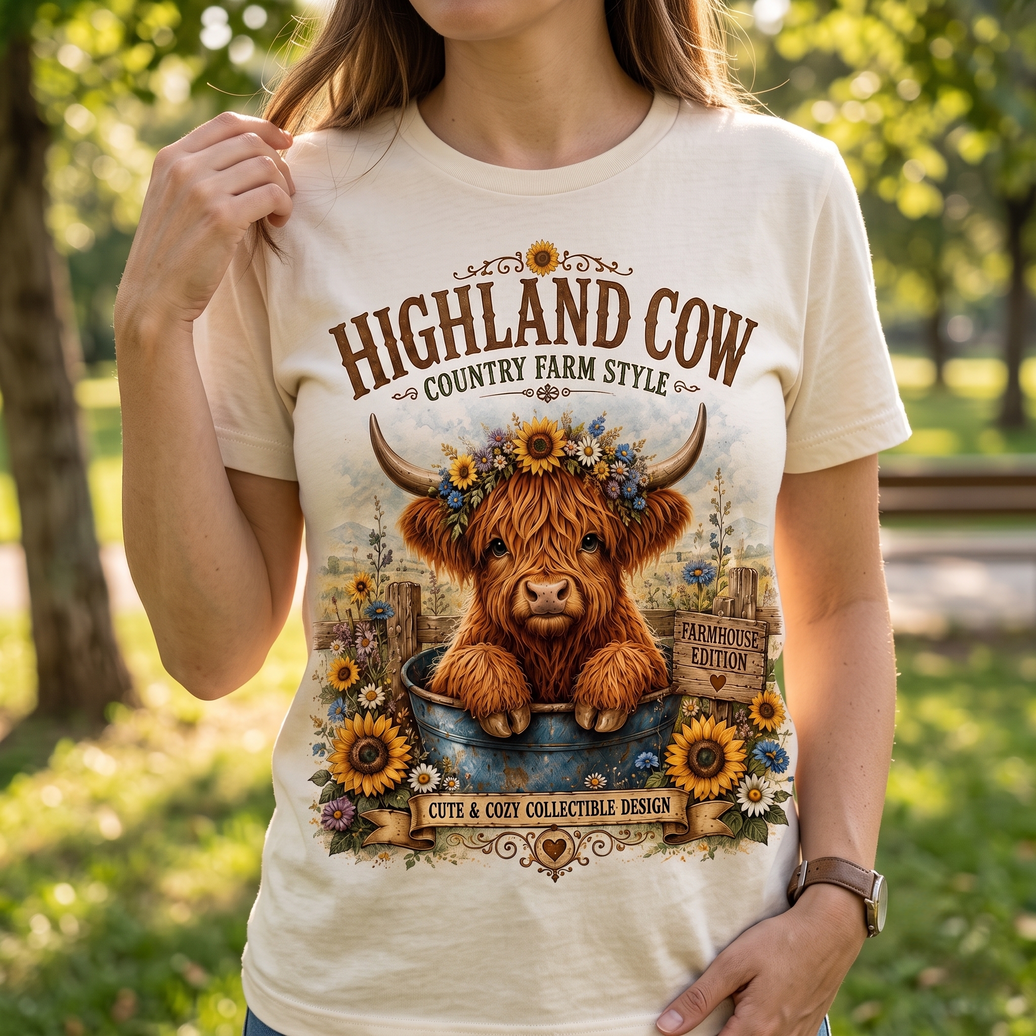Highland Cow commemorate T-shirt