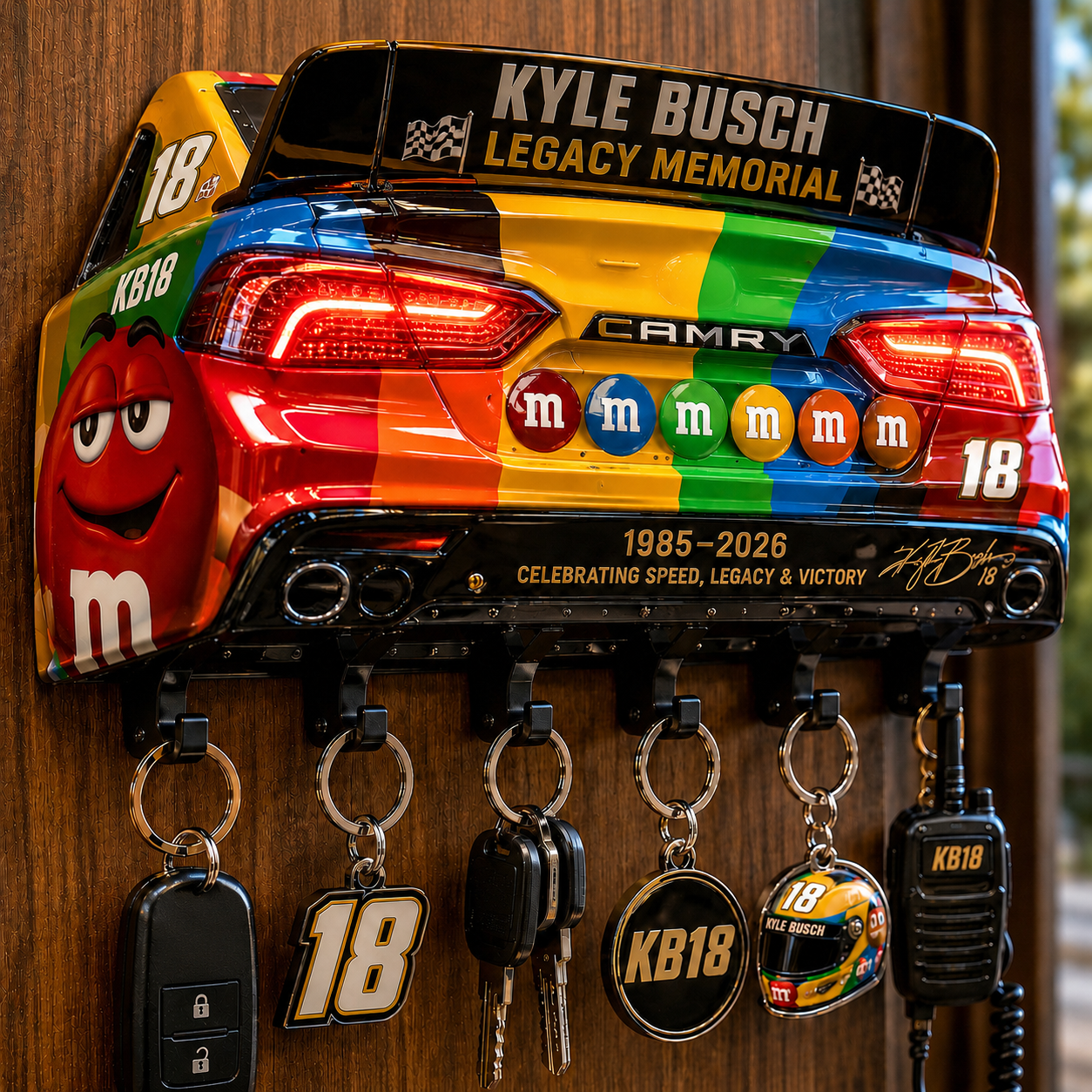 Kyle Busch #18 M&M's Legacy Memorial Racing Key Holder