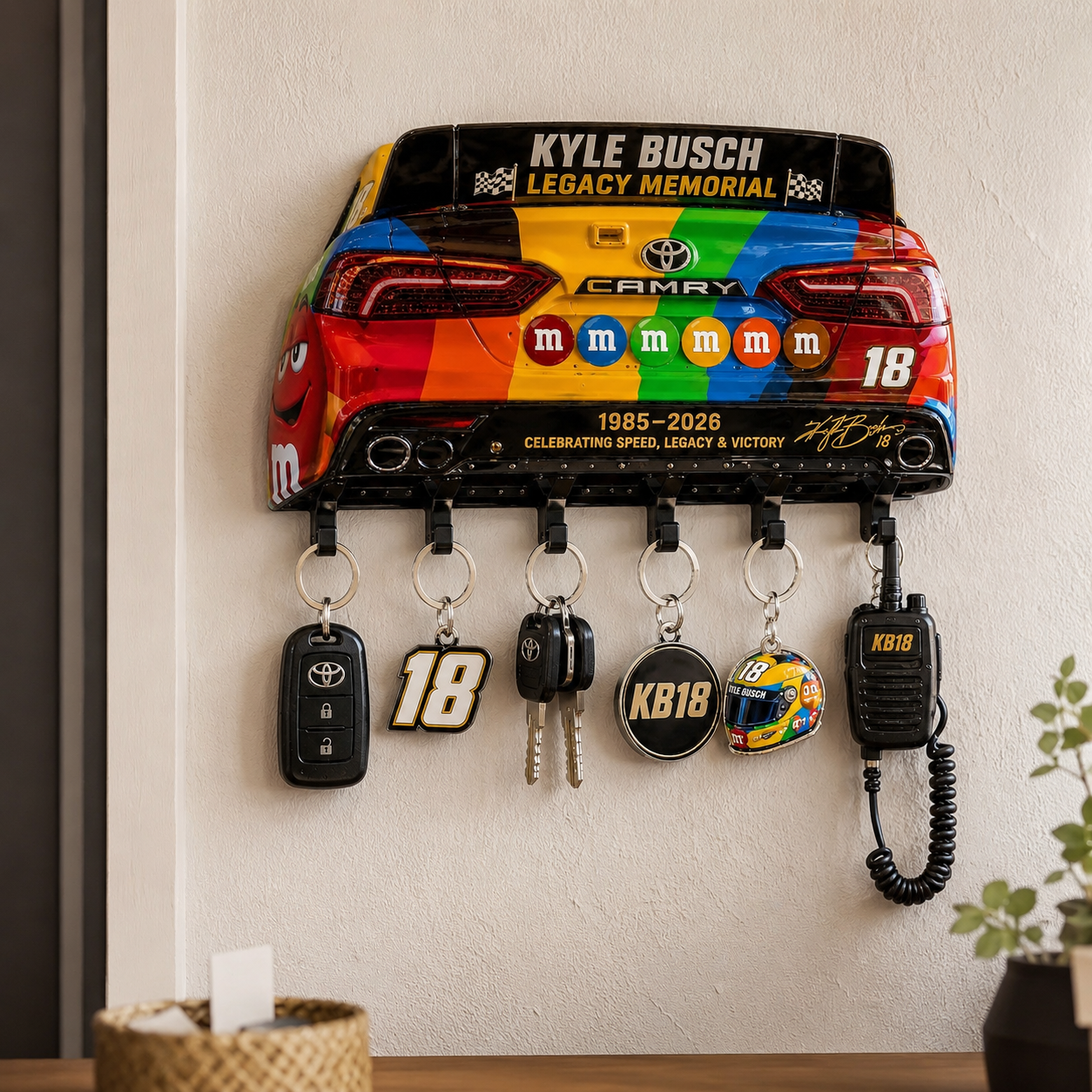 Kyle Busch #18 M&M's Legacy Memorial Racing Key Holder