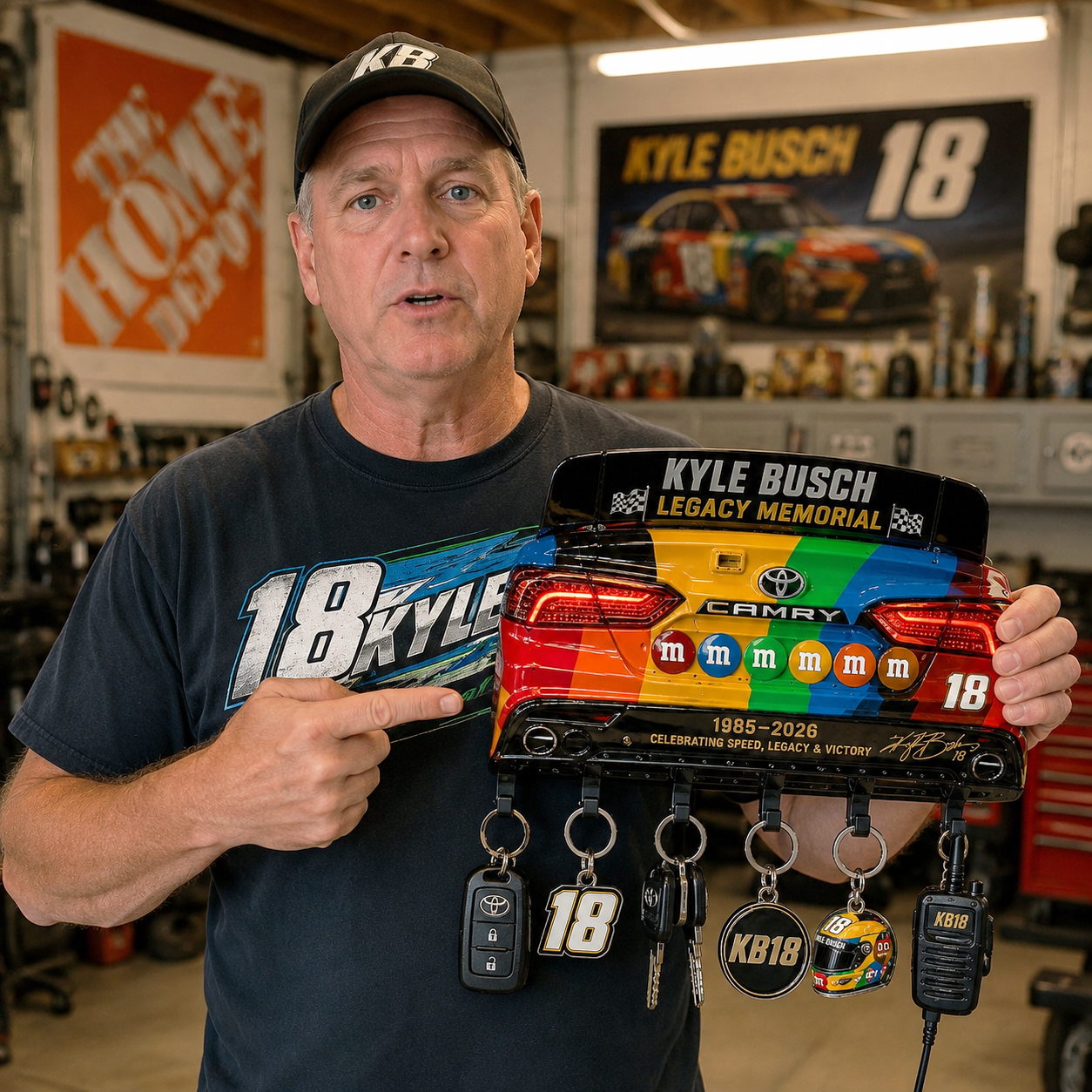 Kyle Busch #18 M&M's Legacy Memorial Racing Key Holder