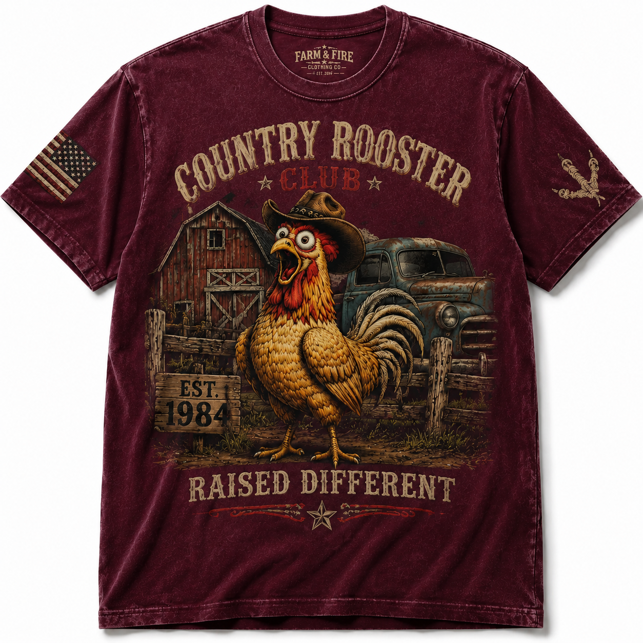 Country Rooster Graphic Tee