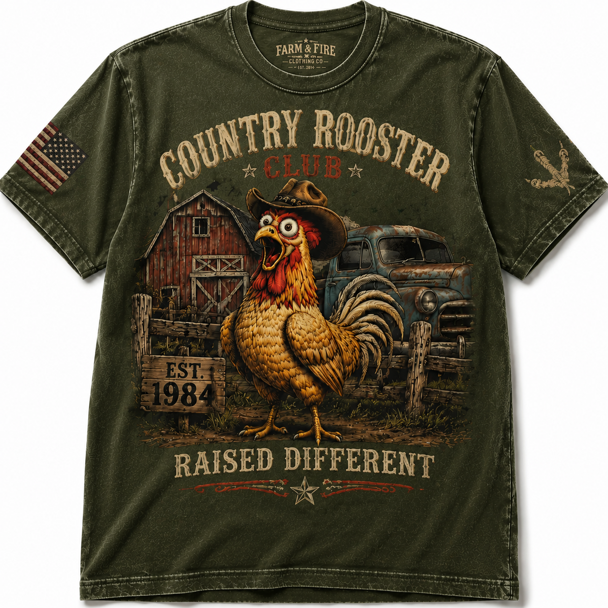 Country Rooster Graphic Tee