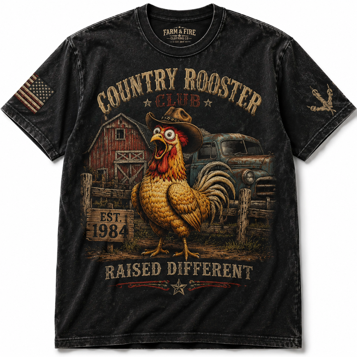 Country Rooster Graphic Tee