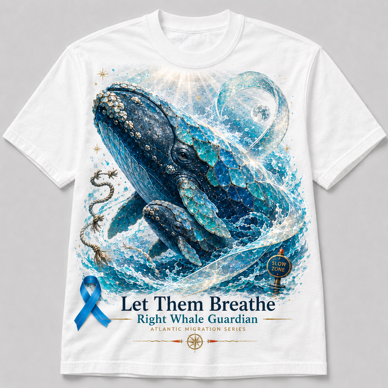 Let Them Breathe Right Whale Guardian Graphic T-Shirt