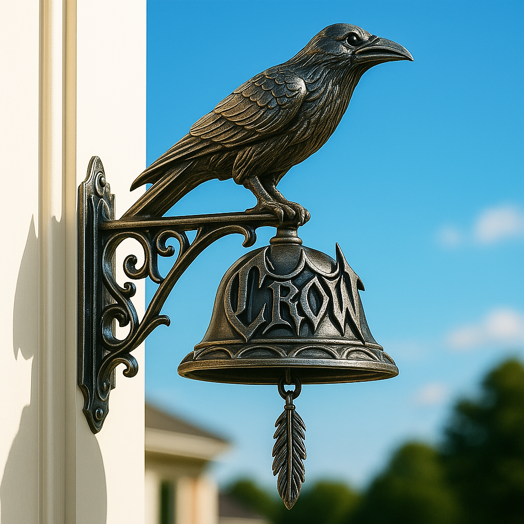 Gothic crow doorbell