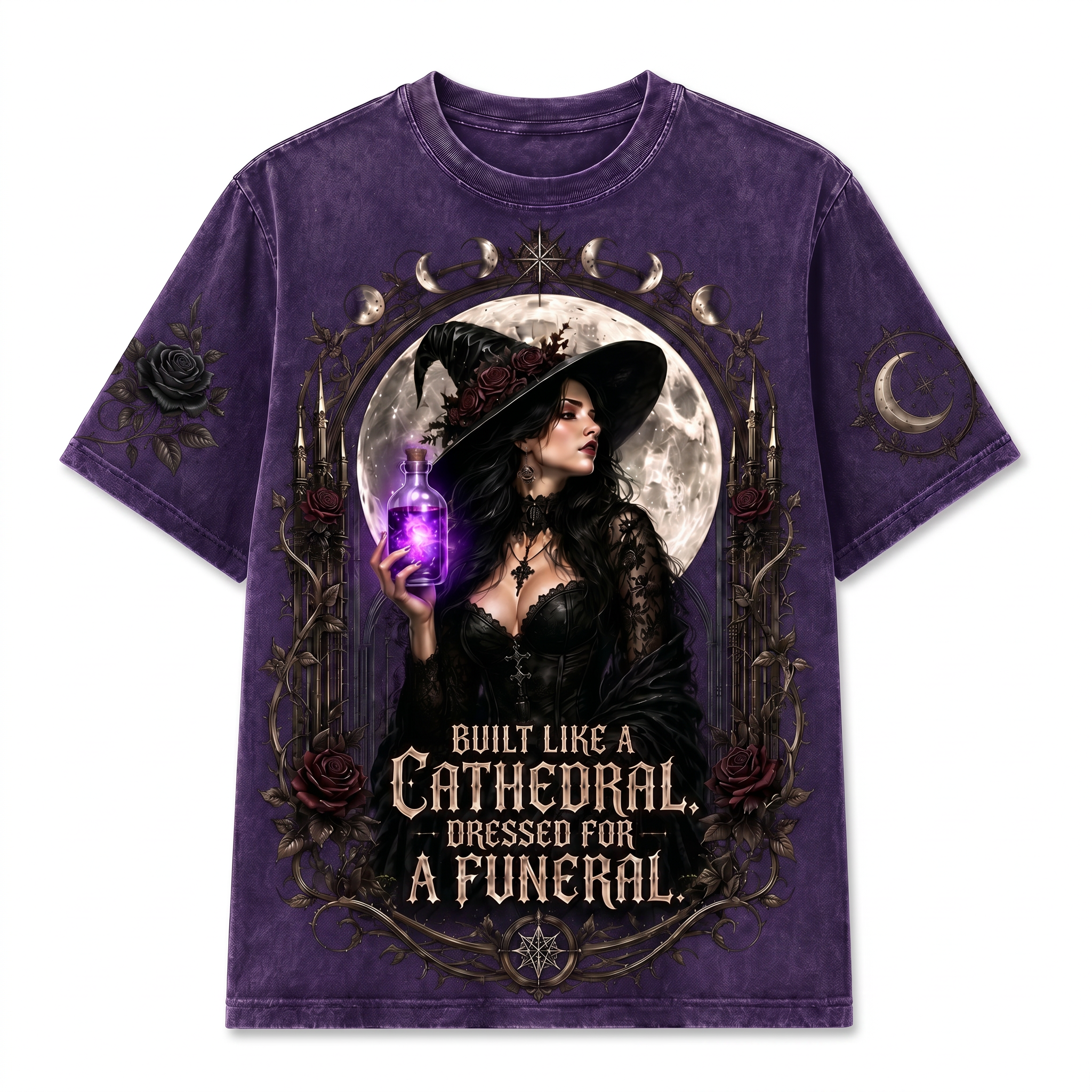Built Like a Cathedral Gothic Witch Tee