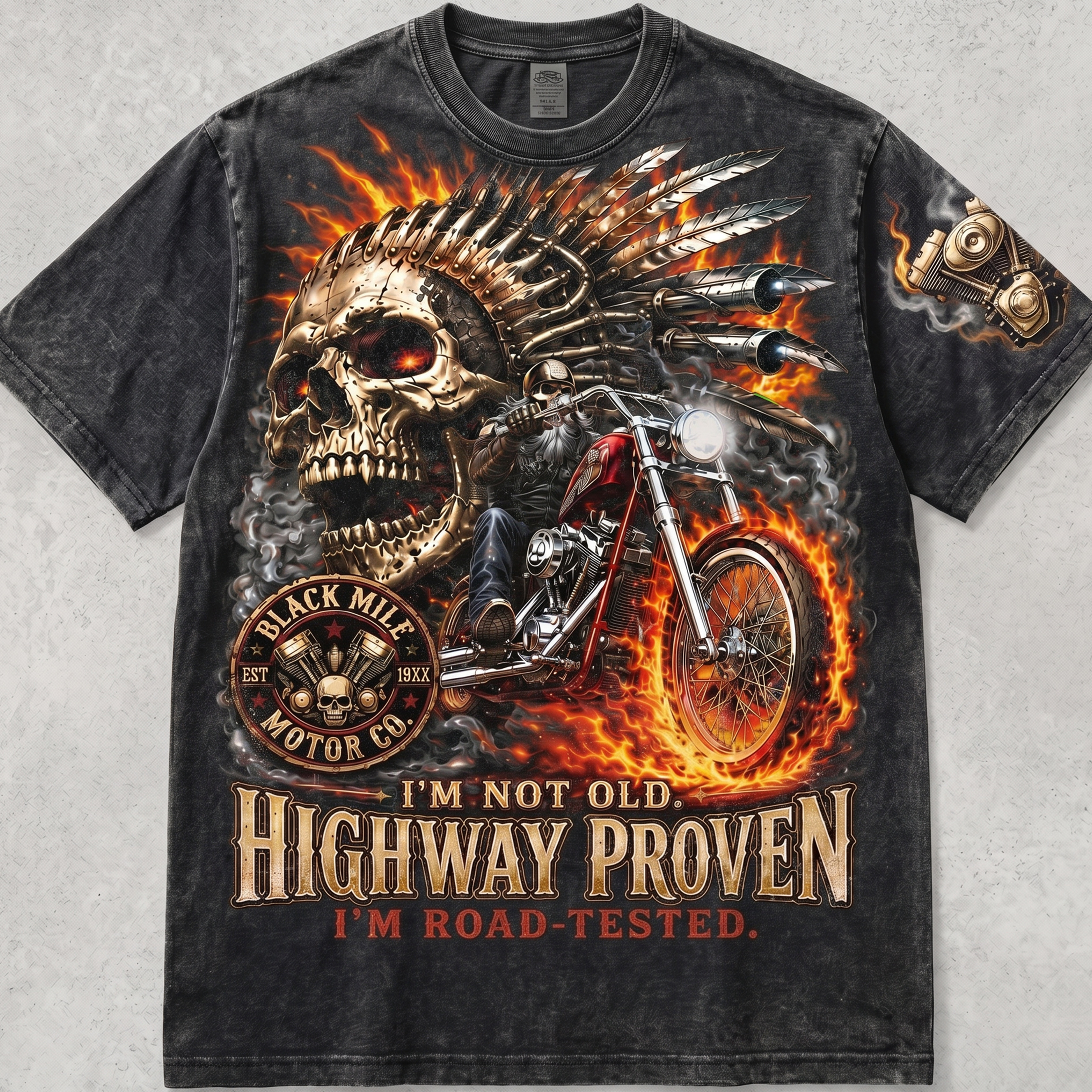 I’m Not Old, I’m Road-Tested Motorcycle T-Shirt