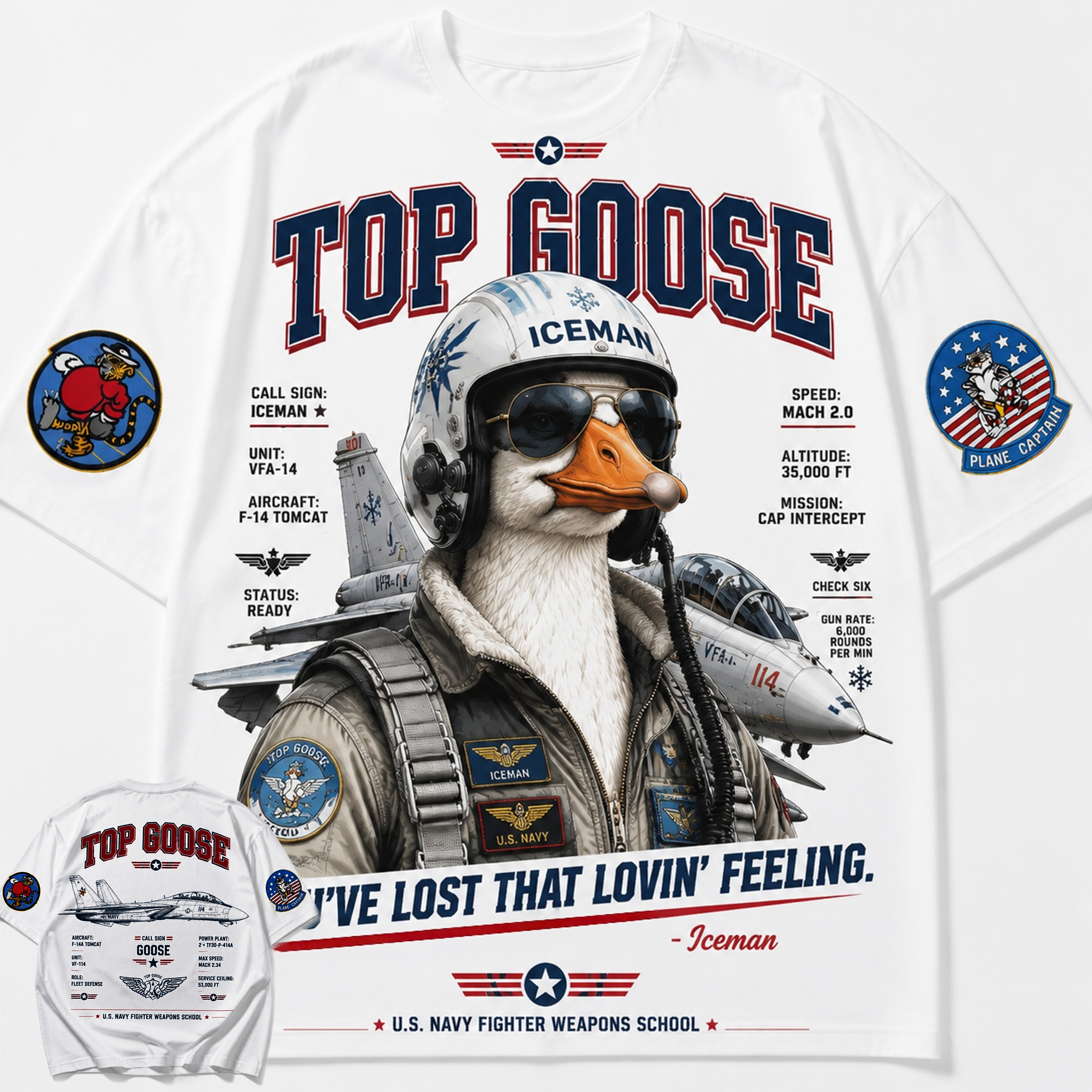 Top Goose Pilot Graphic Tee