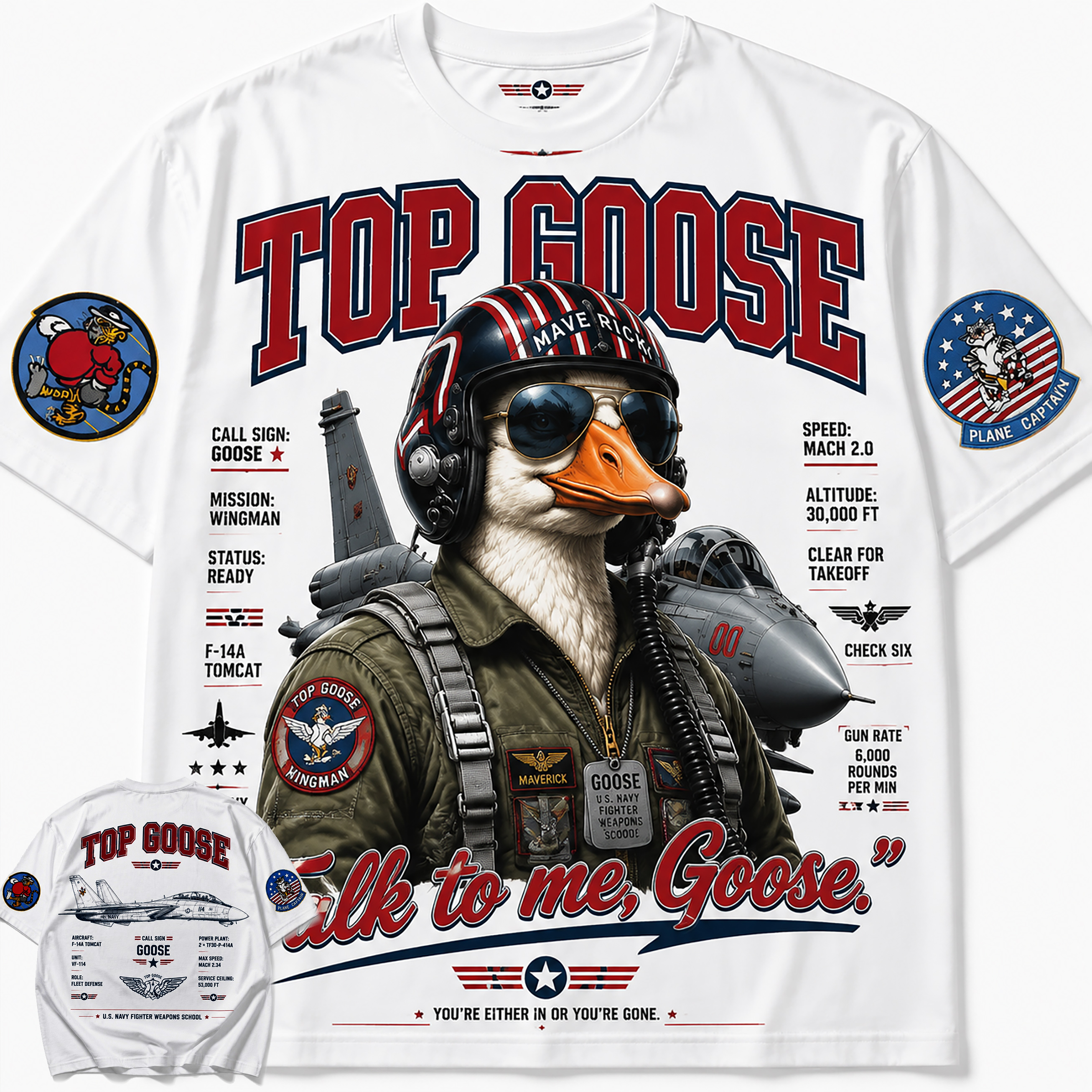 Top Goose Pilot Graphic Tee