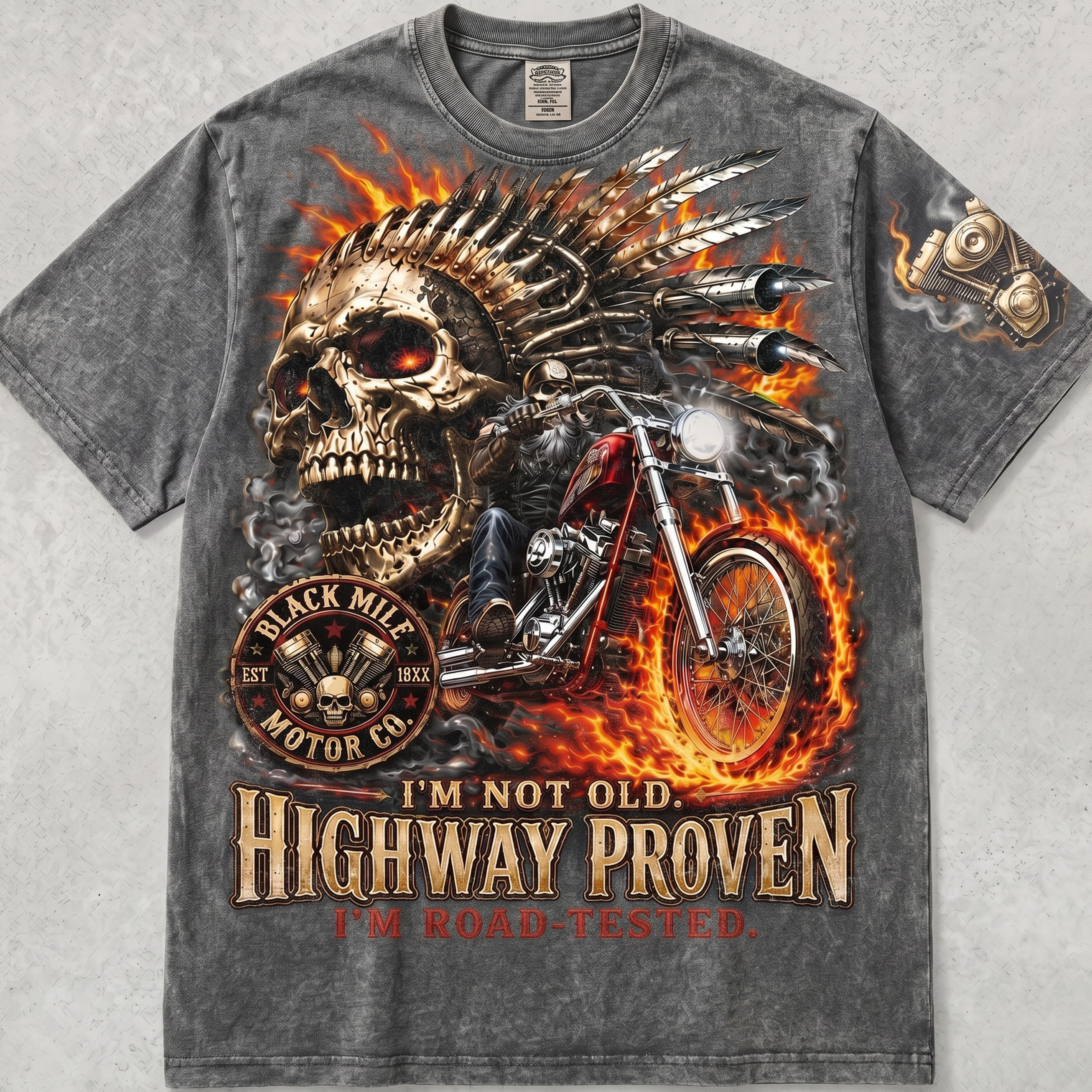 I’m Not Old, I’m Road-Tested Motorcycle T-Shirt