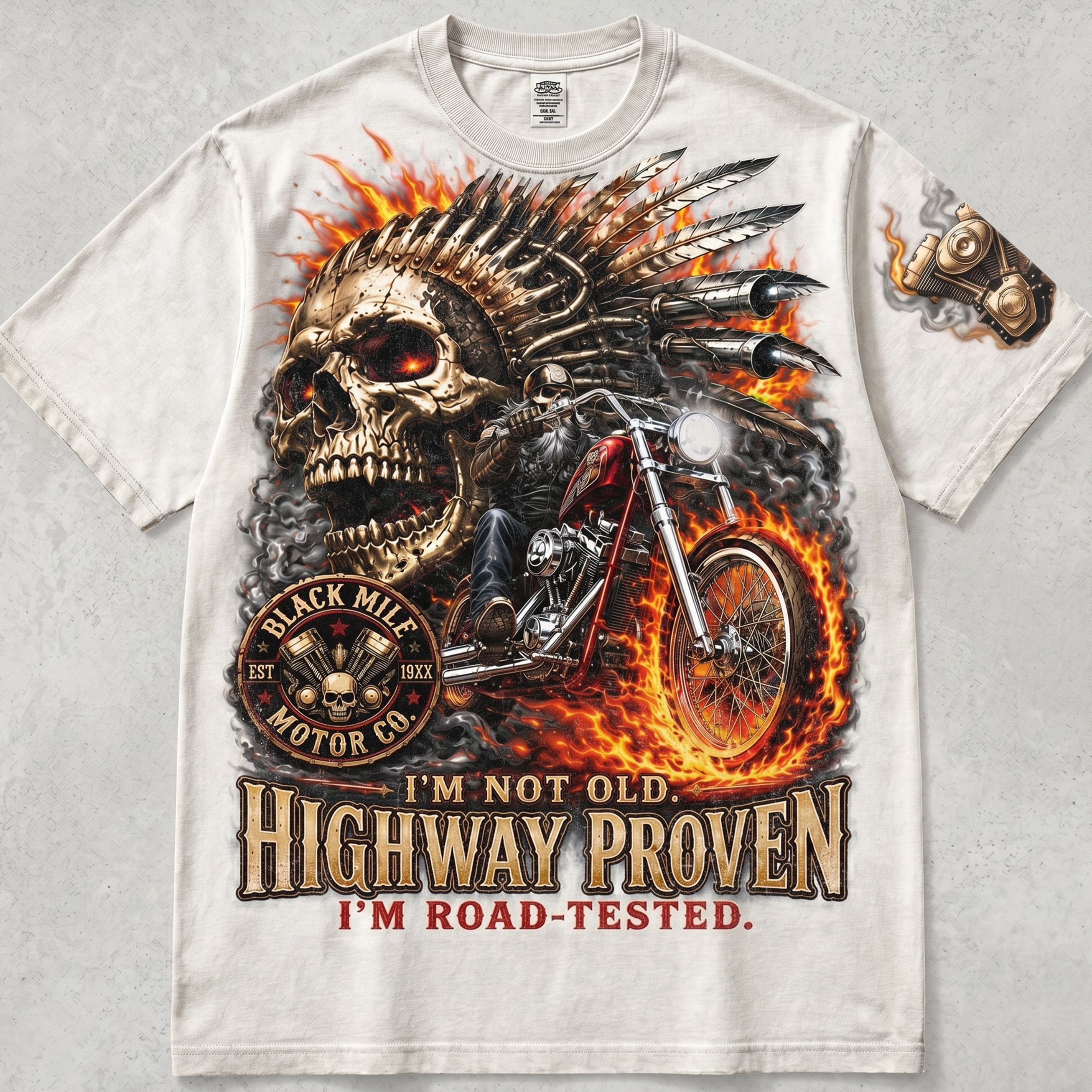 I’m Not Old, I’m Road-Tested Motorcycle T-Shirt