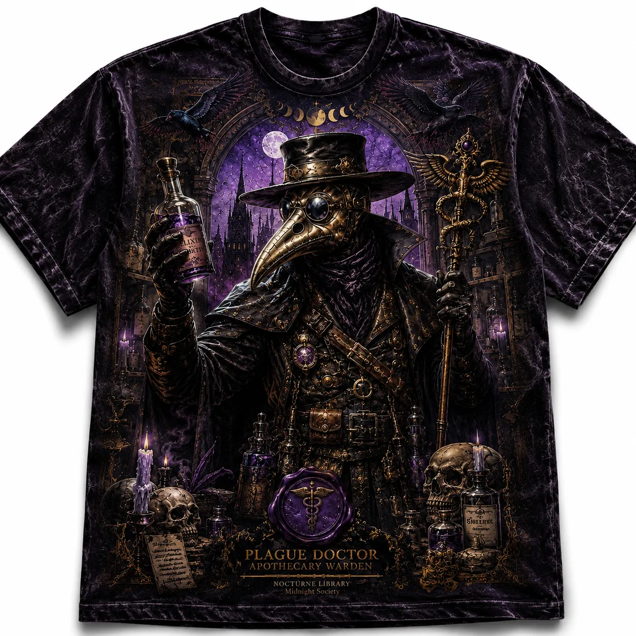 Gothic Plague Doctor Graphic Tee