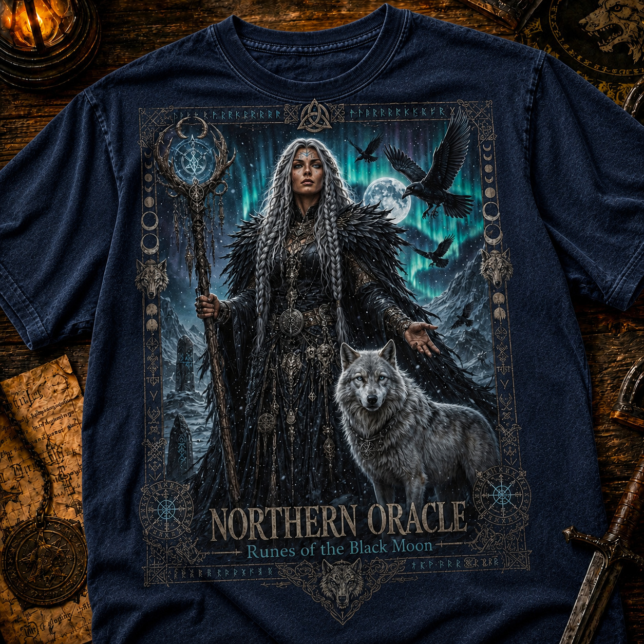 Northern Oracle Norse Witch Graphic T-Shirt