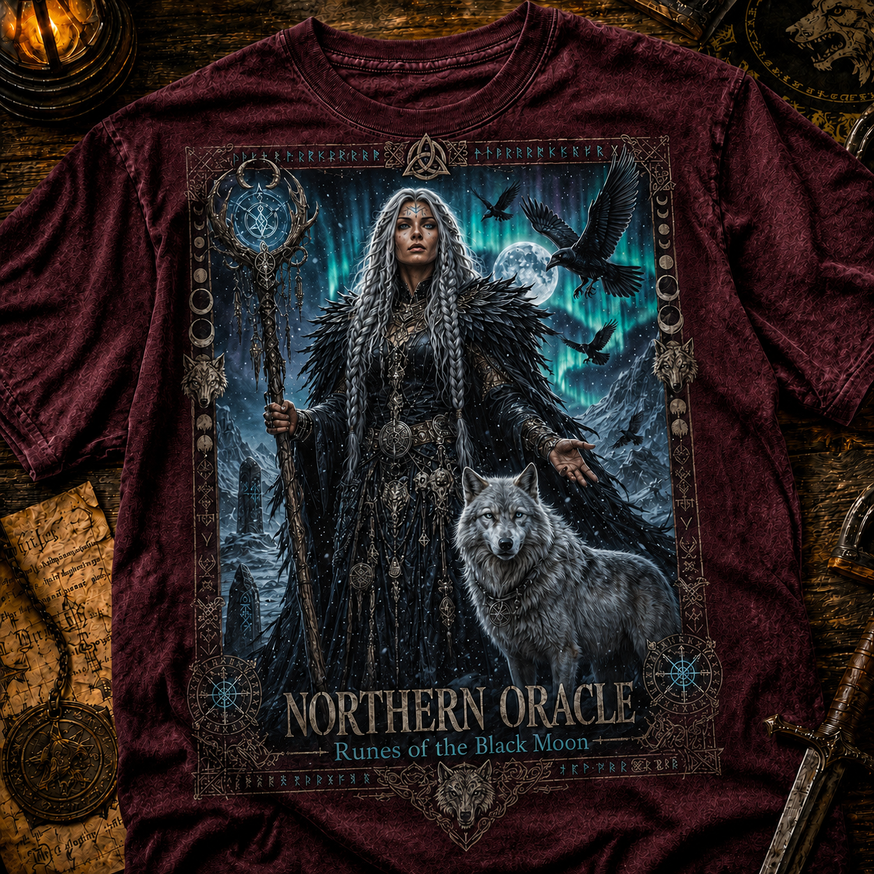Northern Oracle Norse Witch Graphic T-Shirt
