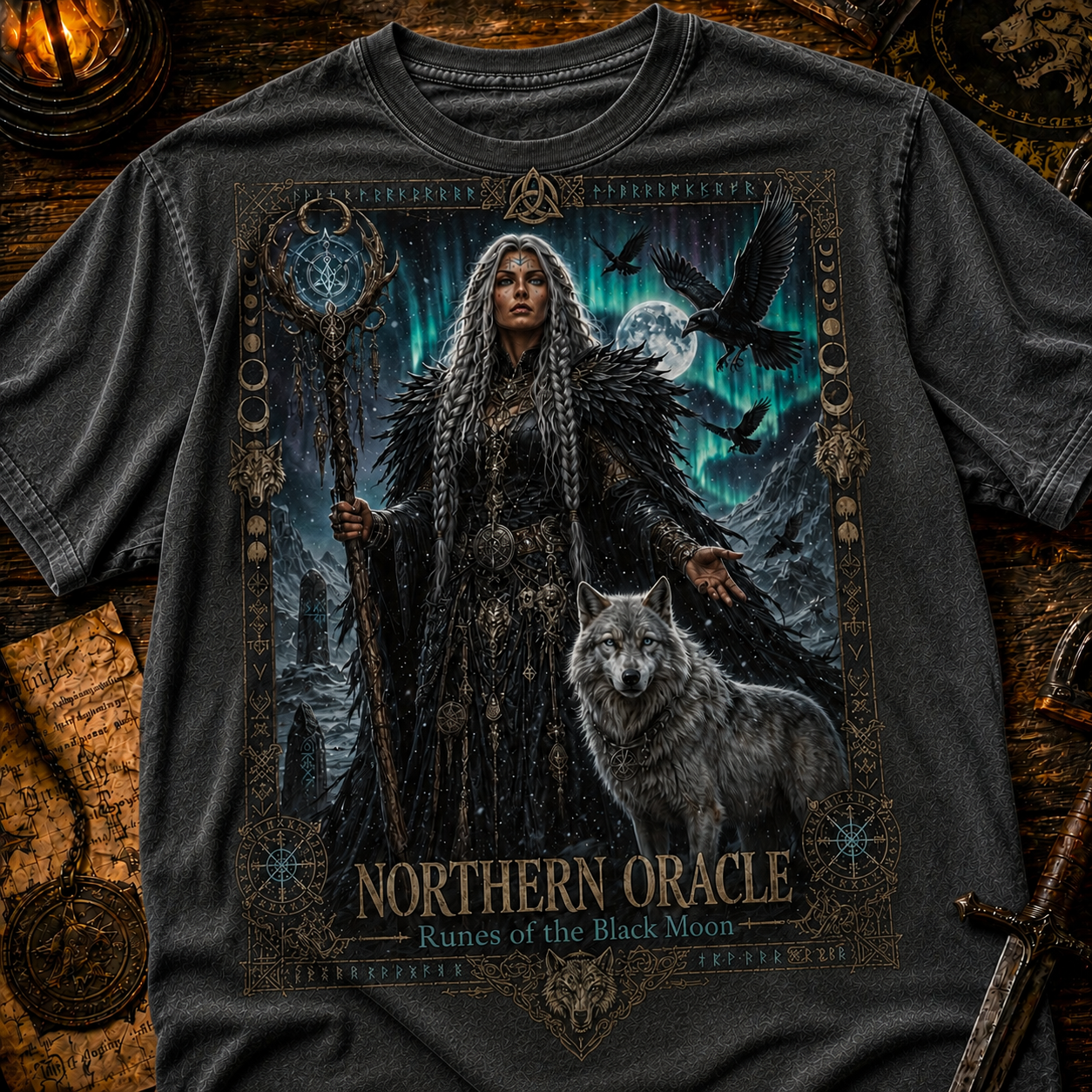 Northern Oracle Norse Witch Graphic T-Shirt