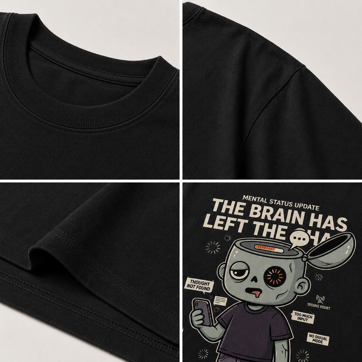 Brain Left the Chat Oversized Tee