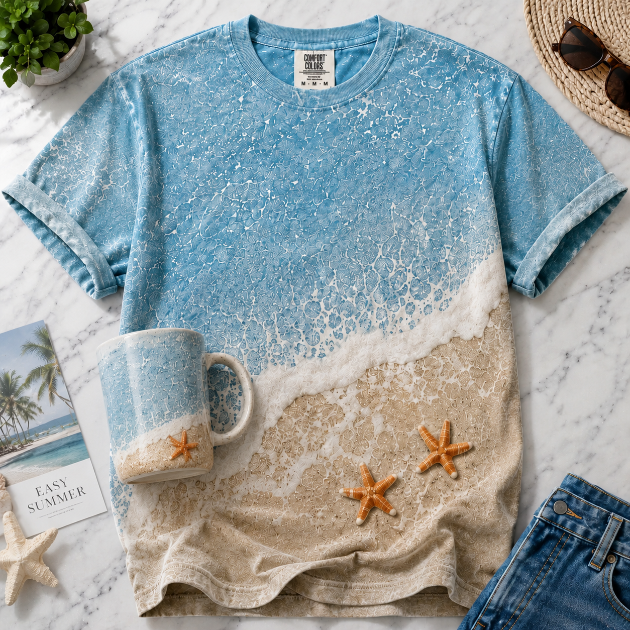 🌊 Ocean Breeze Starfish Tee