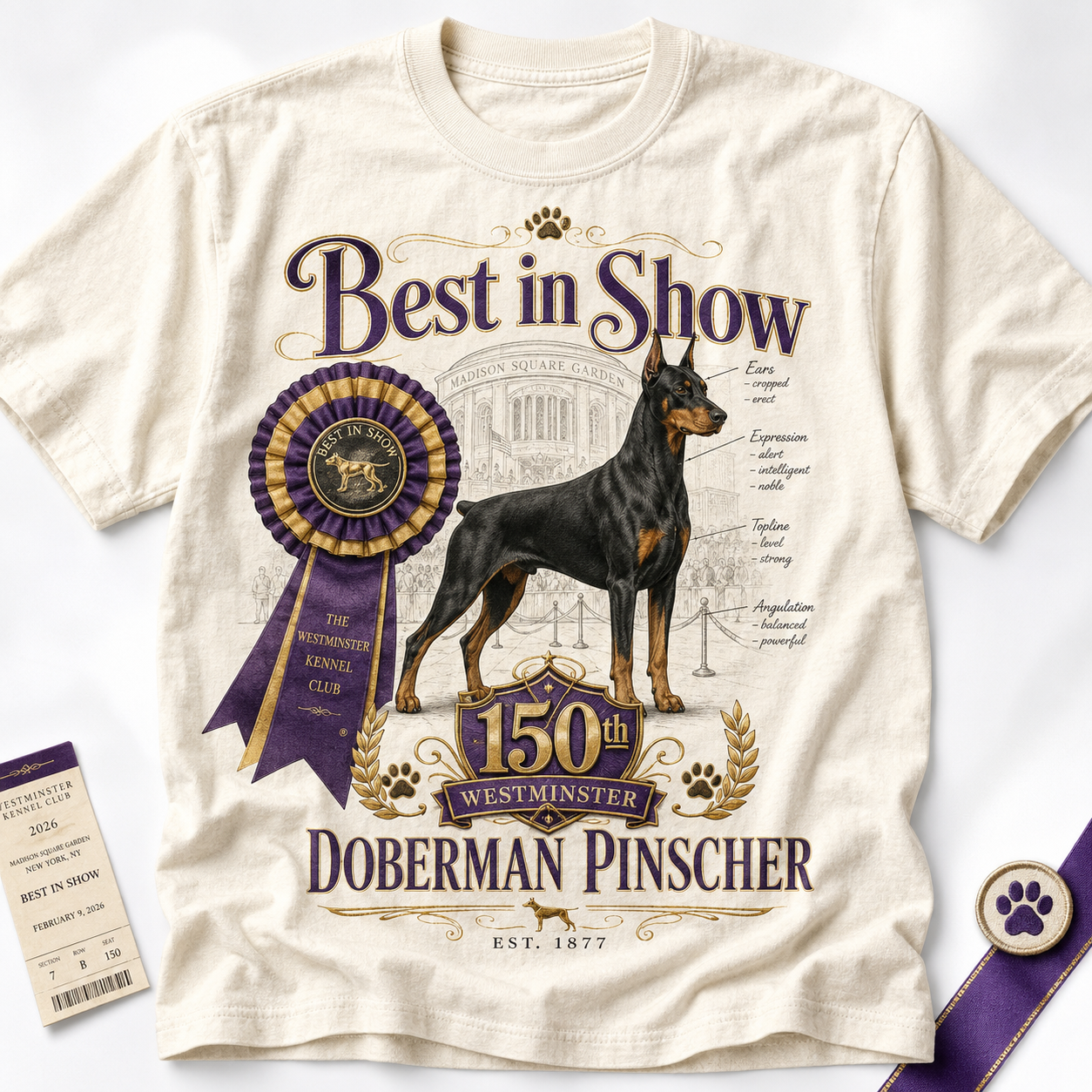 Best in Show 150th Westminster Doberman Pinscher Graphic T-Shirt