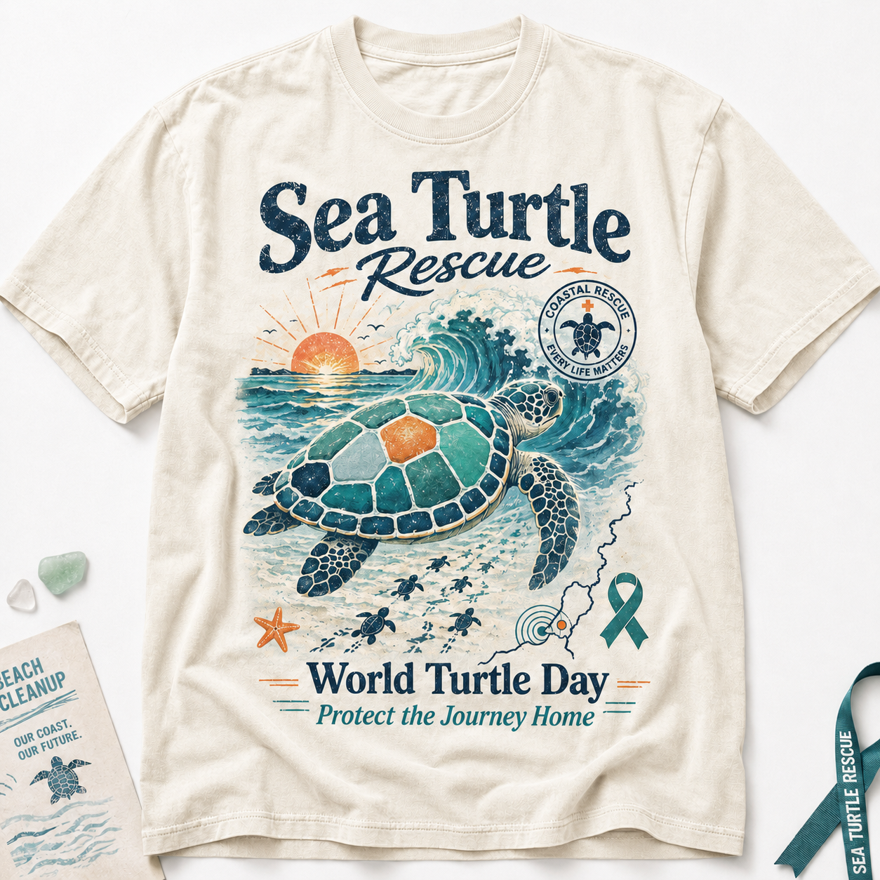 Sea Turtle Rescue World Turtle Day Graphic T-Shirt
