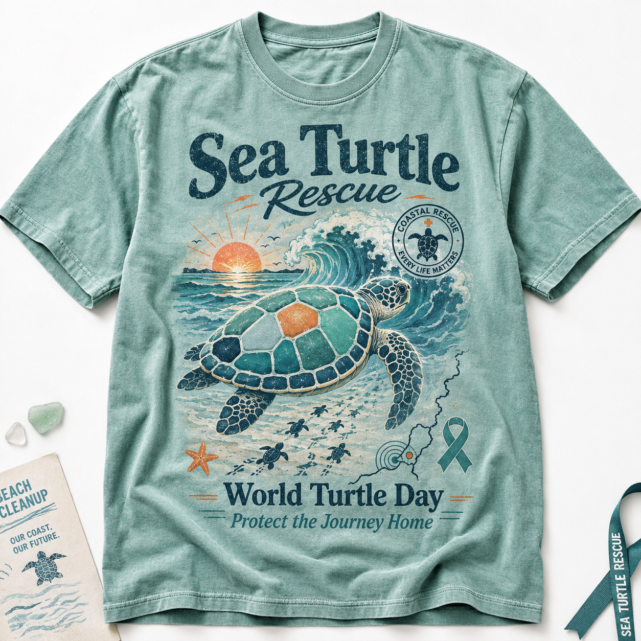 Sea Turtle Rescue World Turtle Day Graphic T-Shirt