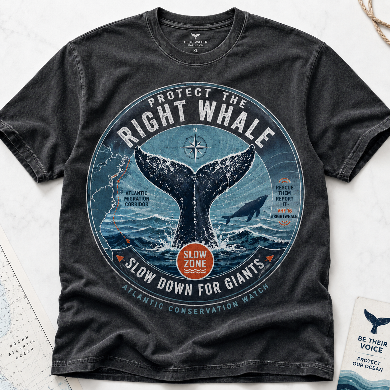 North Atlantic Right Whale Protection Graphic T-Shirt