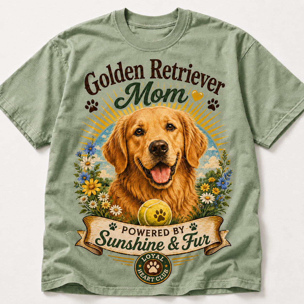 Golden Retriever Mom Graphic T-Shirt