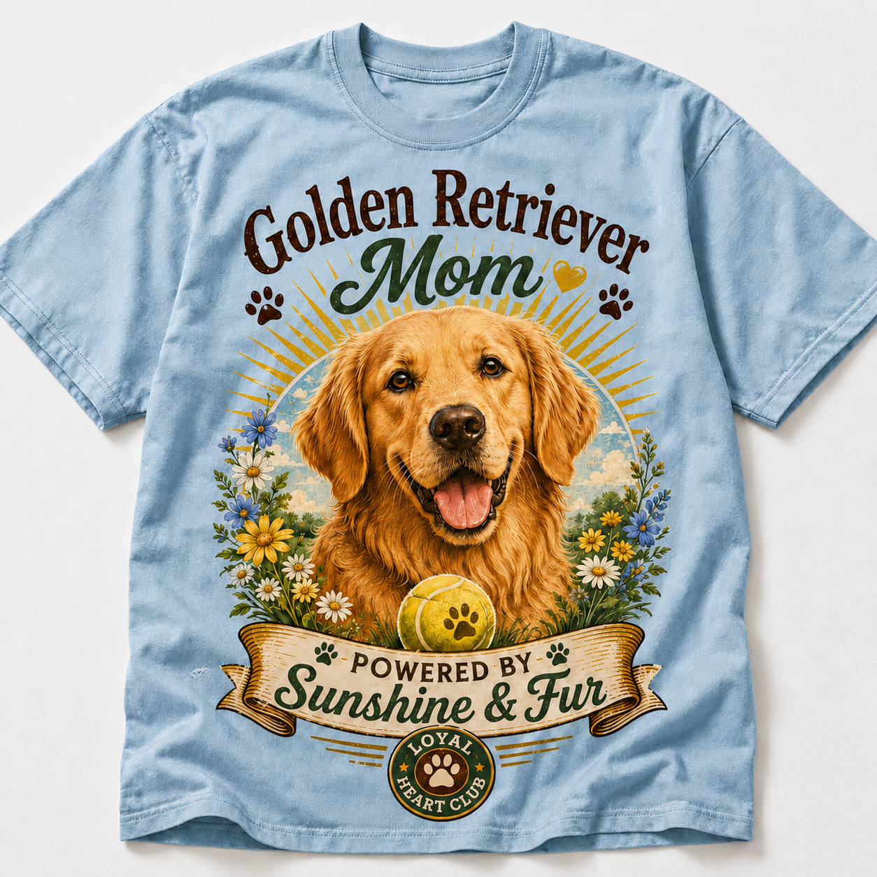 Golden Retriever Mom Graphic T-Shirt