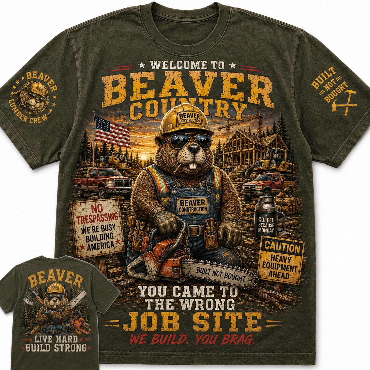 Beaver Country Construction Tee
