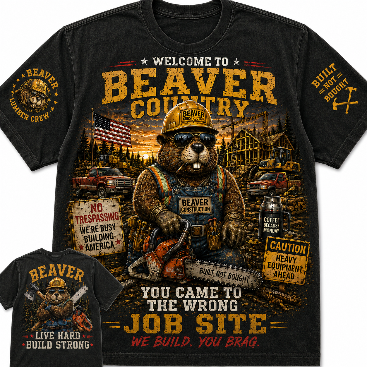 Beaver Country Construction Tee