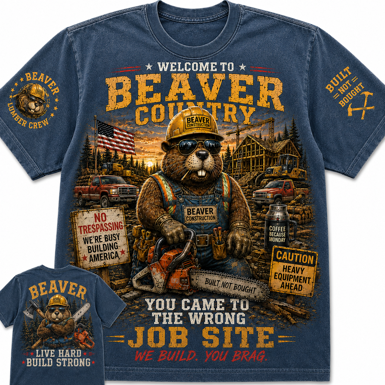 Beaver Country Construction Tee