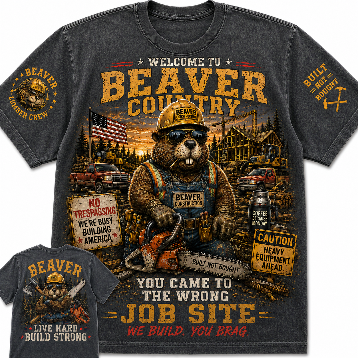 Beaver Country Construction Tee