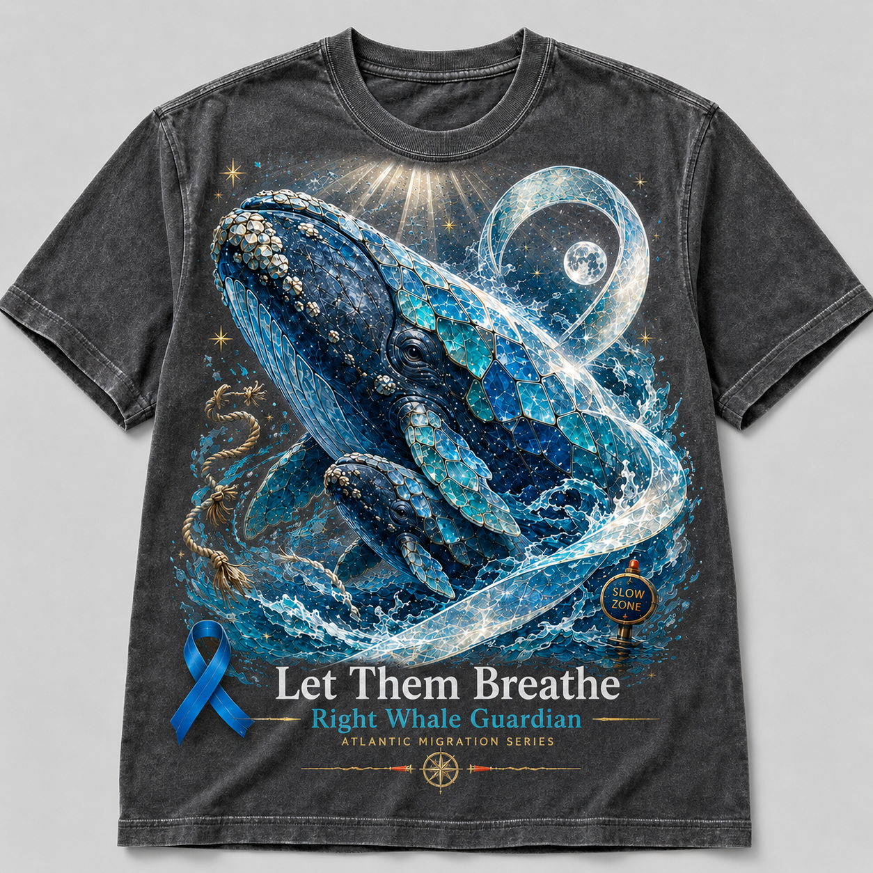 Let Them Breathe Right Whale Guardian Graphic T-Shirt