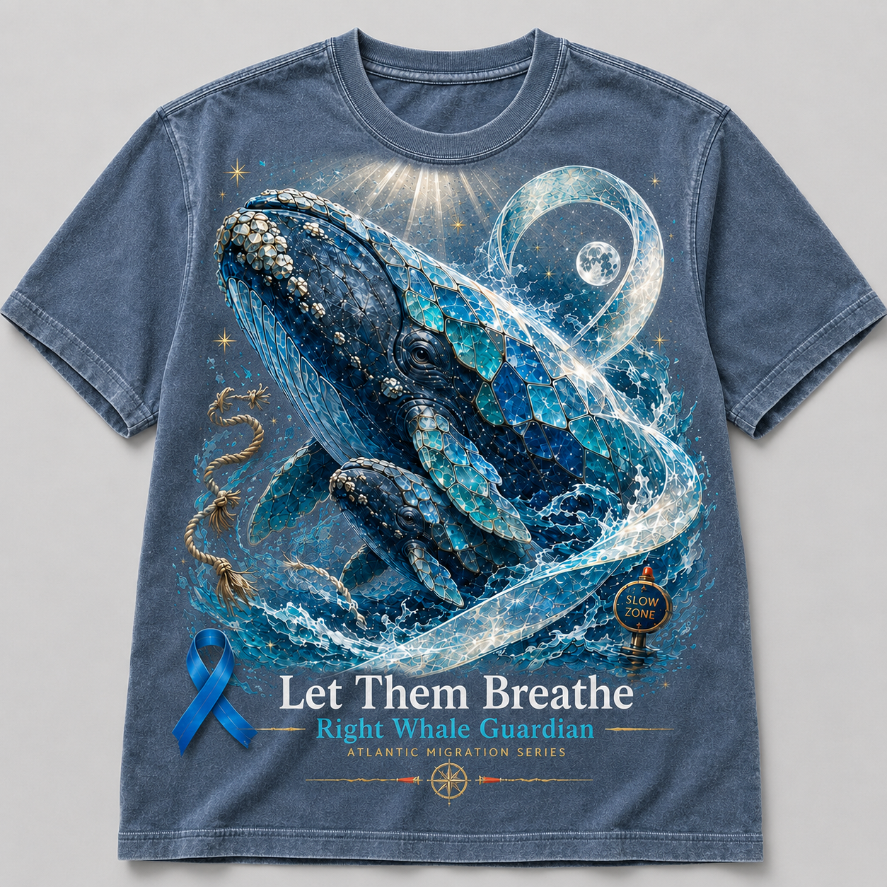 Let Them Breathe Right Whale Guardian Graphic T-Shirt