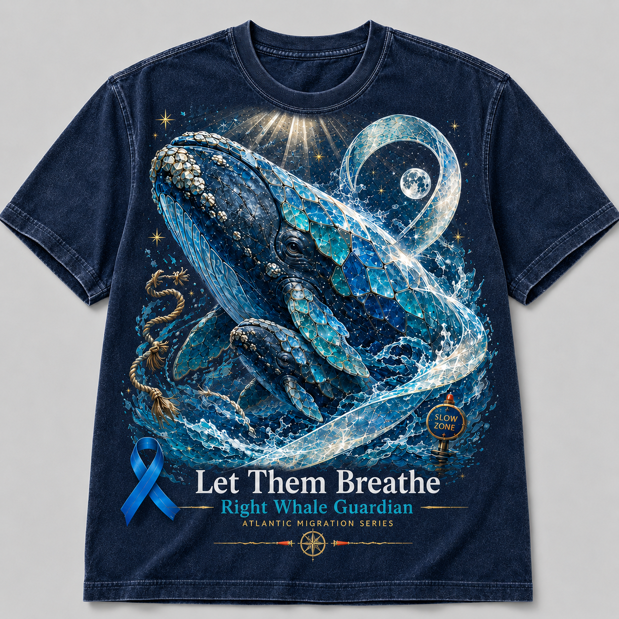 Let Them Breathe Right Whale Guardian Graphic T-Shirt
