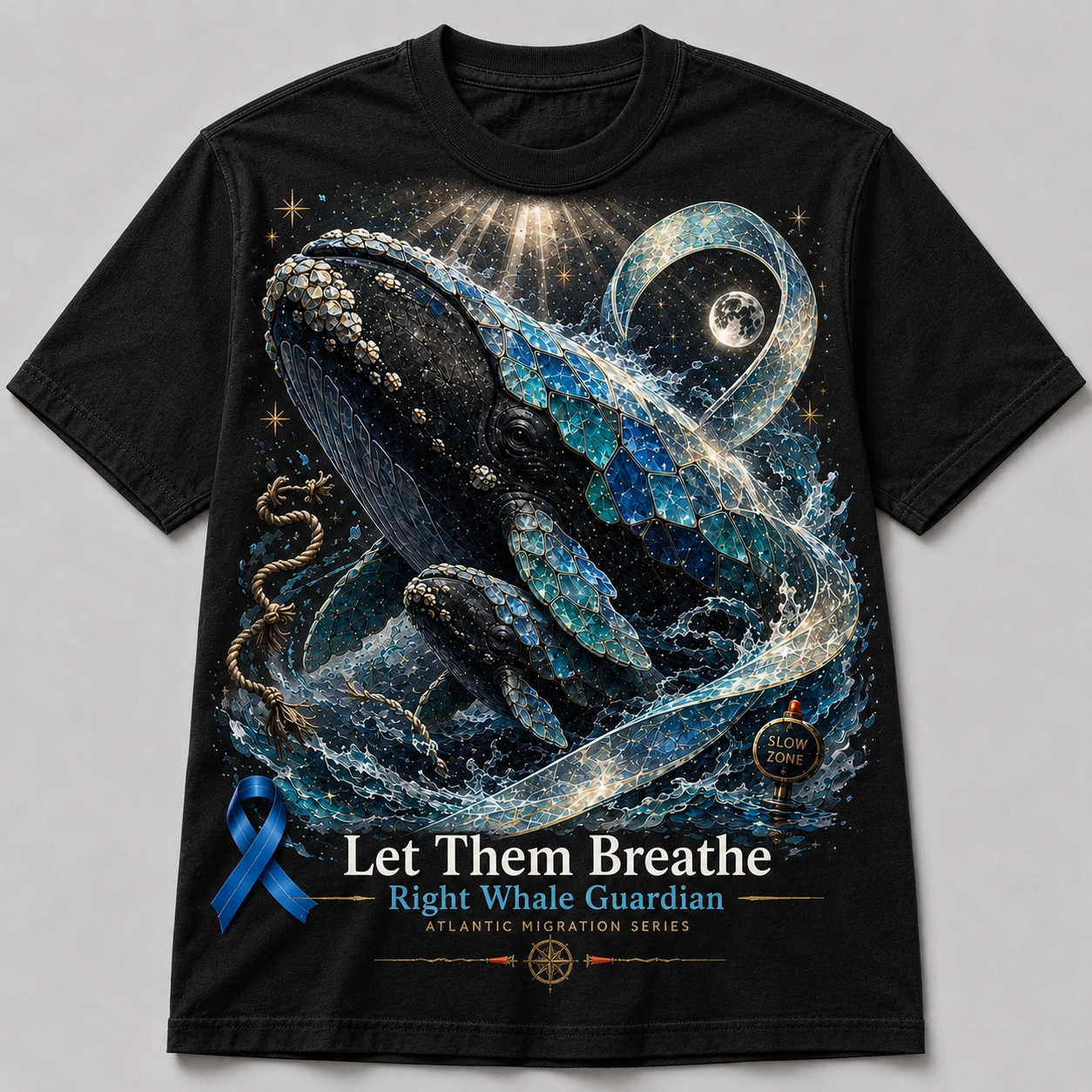Let Them Breathe Right Whale Guardian Graphic T-Shirt