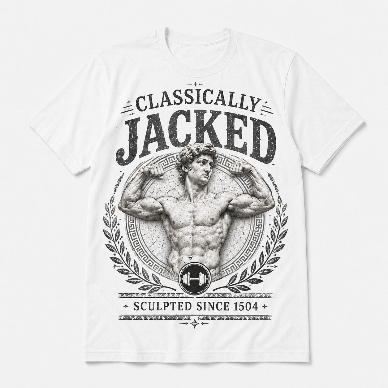 Classically Jacked Sculpted Since 1504 Retro Gym T-Shirt