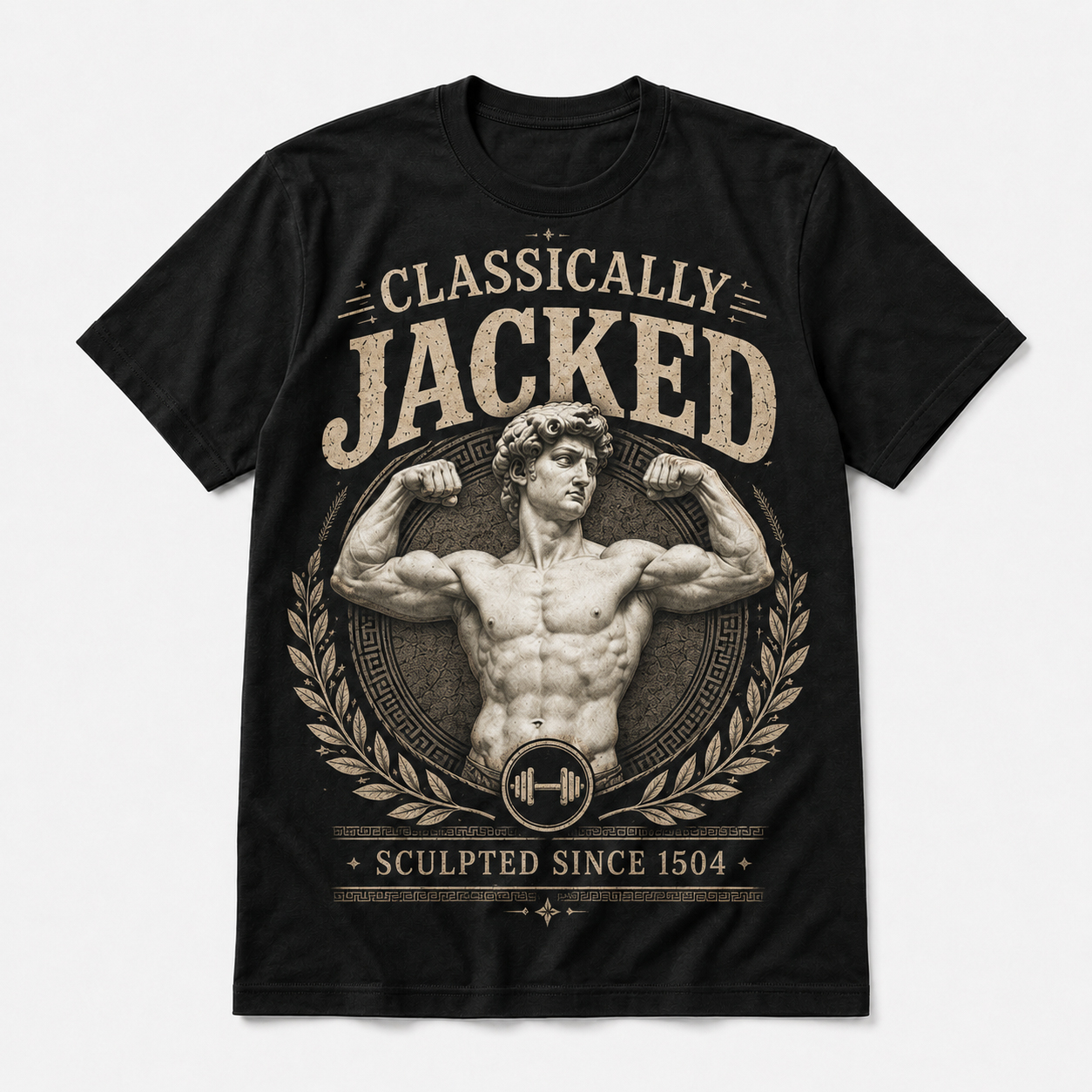 Classically Jacked Sculpted Since 1504 Retro Gym T-Shirt