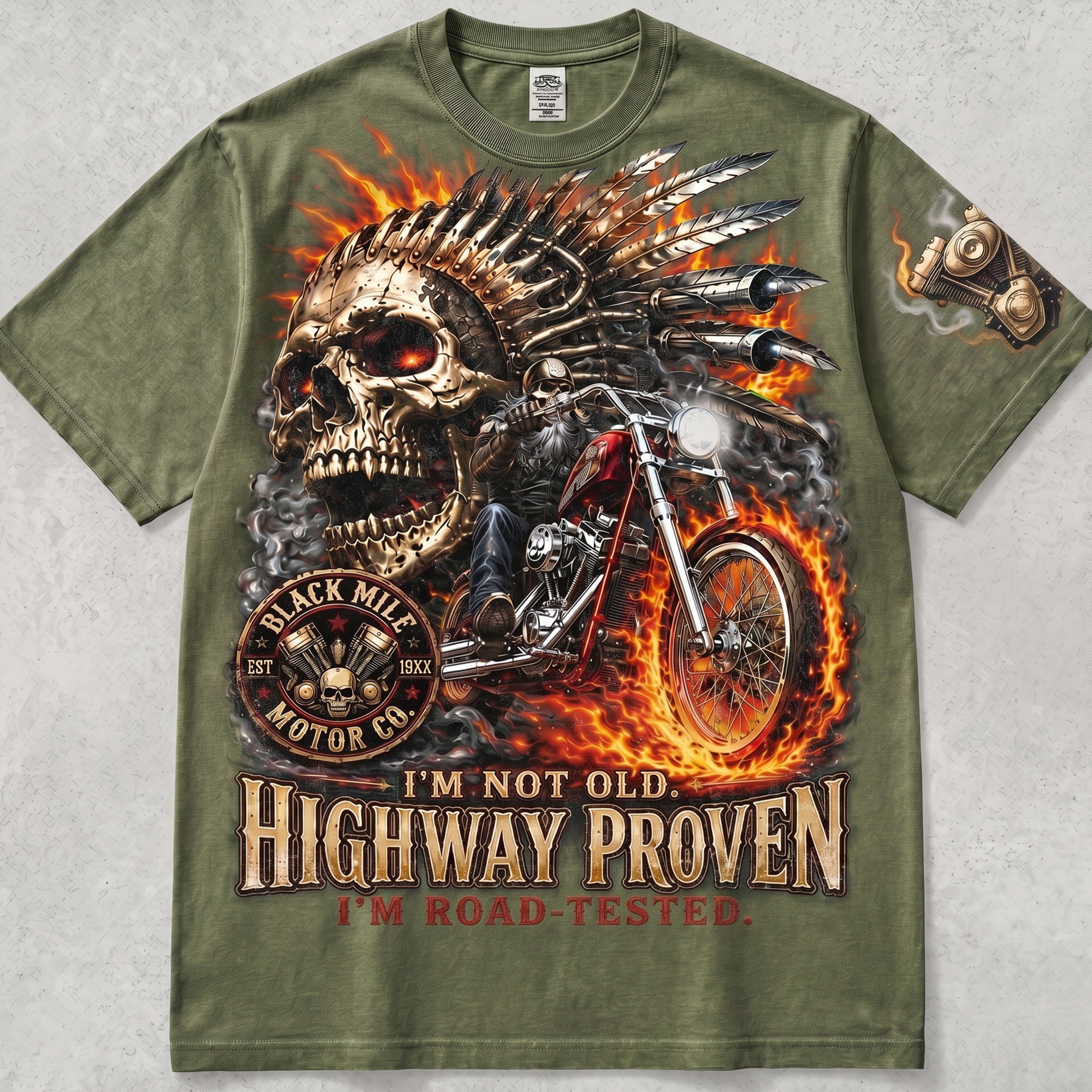 I’m Not Old, I’m Road-Tested Motorcycle T-Shirt
