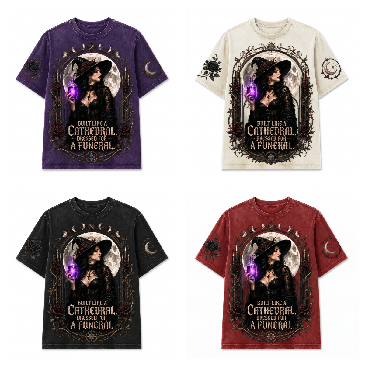 Built Like a Cathedral Gothic Witch Tee