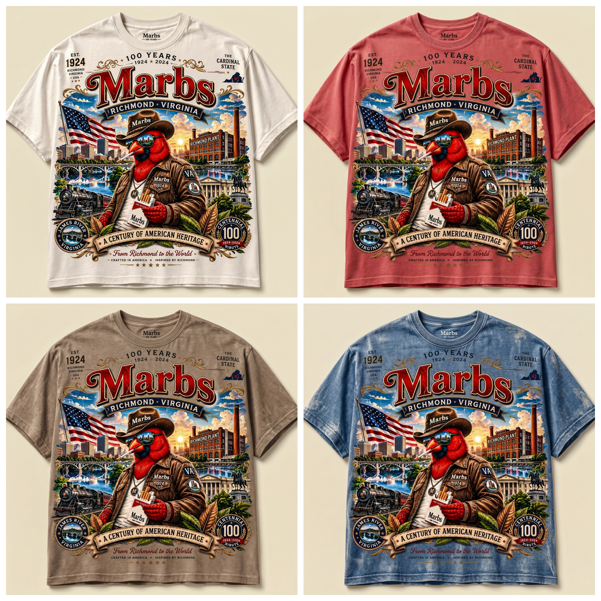 Marbs Legendary Heritage Richmond Virginia Vintage Cardinal Graphic T-Shirt